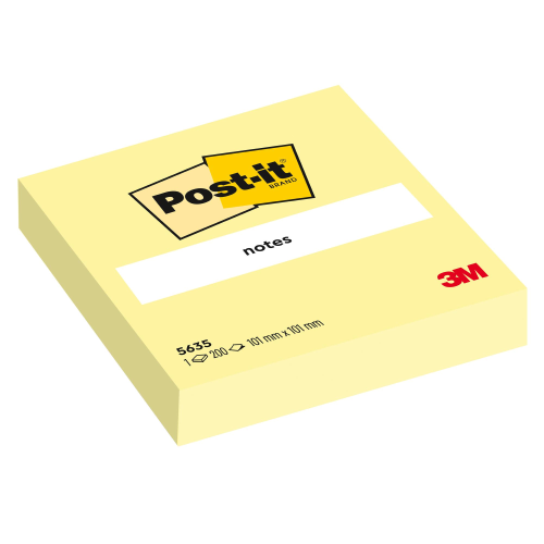 BLOCCO 200fg Post-itÂ® Giallo Canary 100x100mm 5635